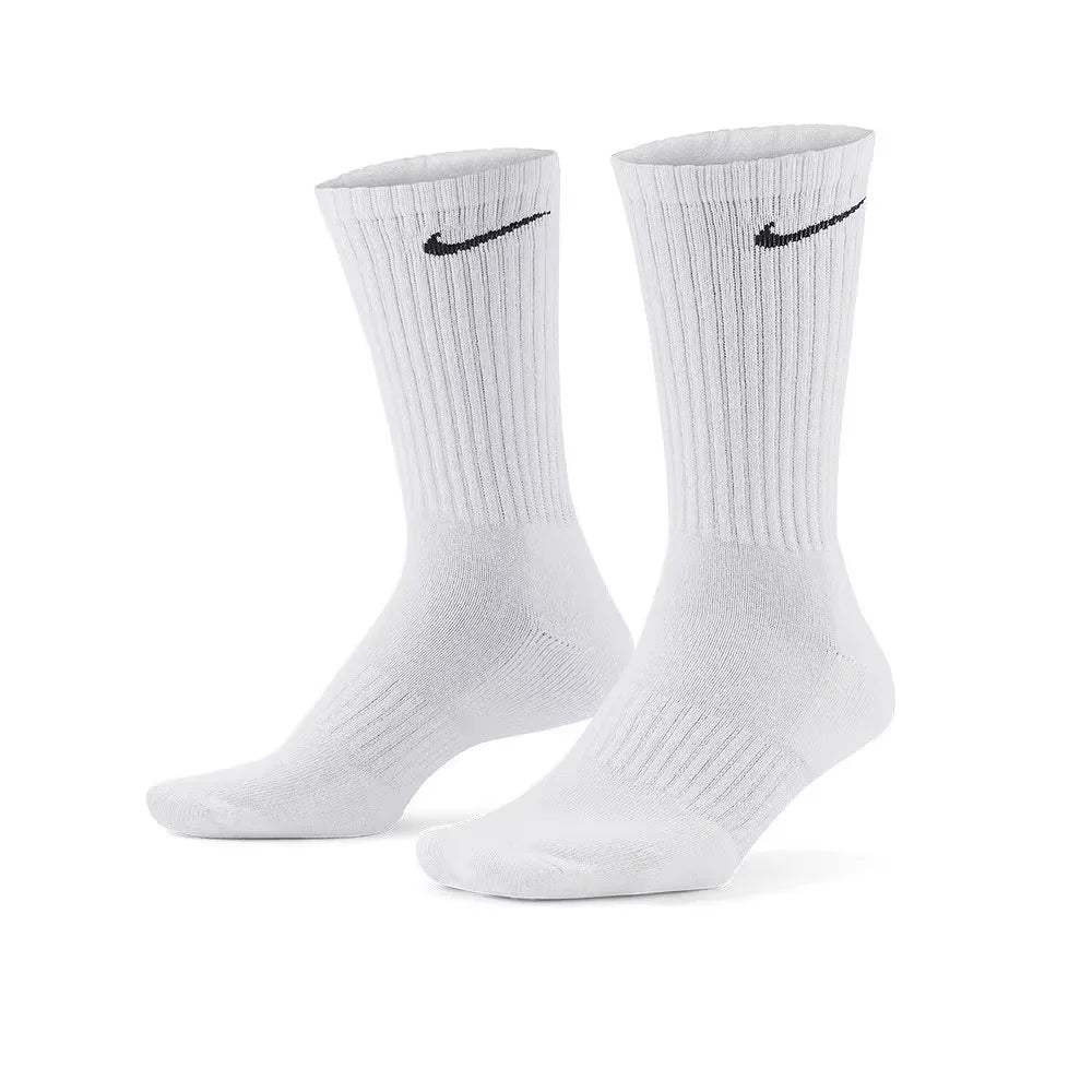 Nike Everyday Cushion Crew Logo Running Crew Socks Unisex Combo Pack White SX7664-100