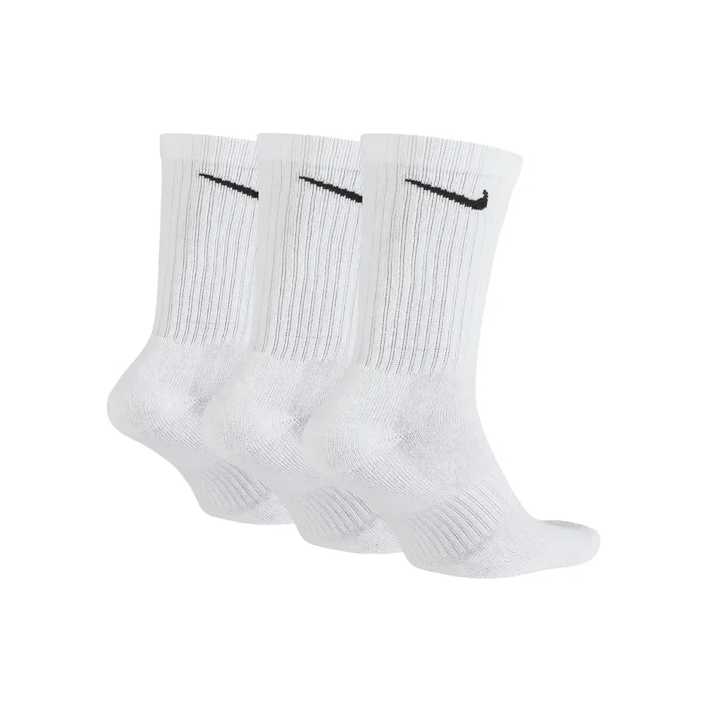 NIKE EVERYDAY CUSH CREW 3PR Basic Long-Distance Training Towel Socks Comfortable and Breathable Unisex High-Top Socks SX7664-100