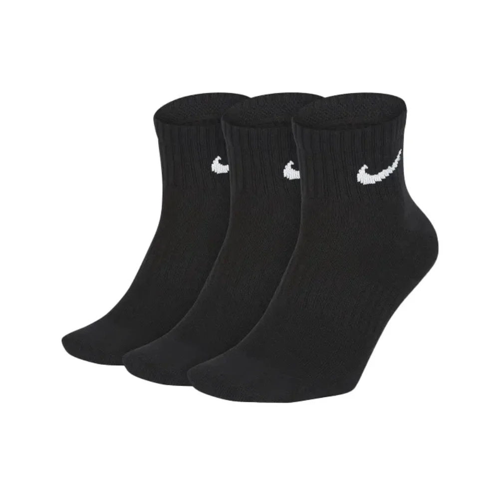 NIKE EVERYDAY CUSH CREW 3PR Basic Long-Distance Training Towel Socks Comfortable and Breathable Unisex High-Top Socks SX7664-100