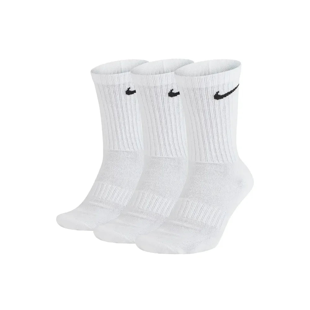 NIKE EVERYDAY CUSH CREW 3PR Basic Long-Distance Training Towel Socks Comfortable and Breathable Unisex High-Top Socks SX7664-100