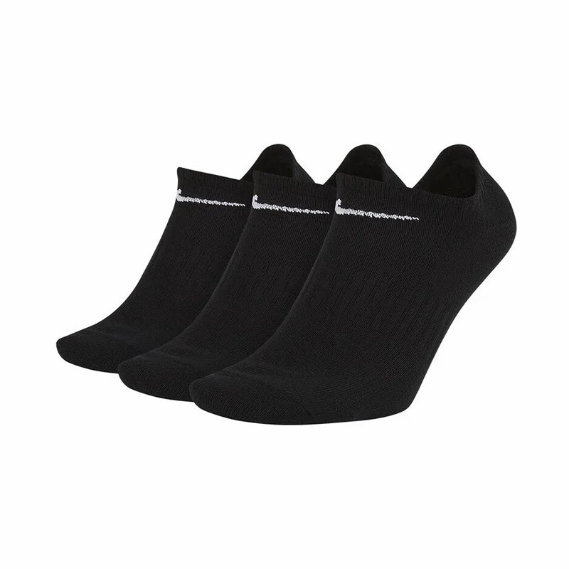 Nike Logo Athletic High-Top Socks Training Fitness Long Socks Men's Combo Pack (3-Pair Set) Black SX7676-010