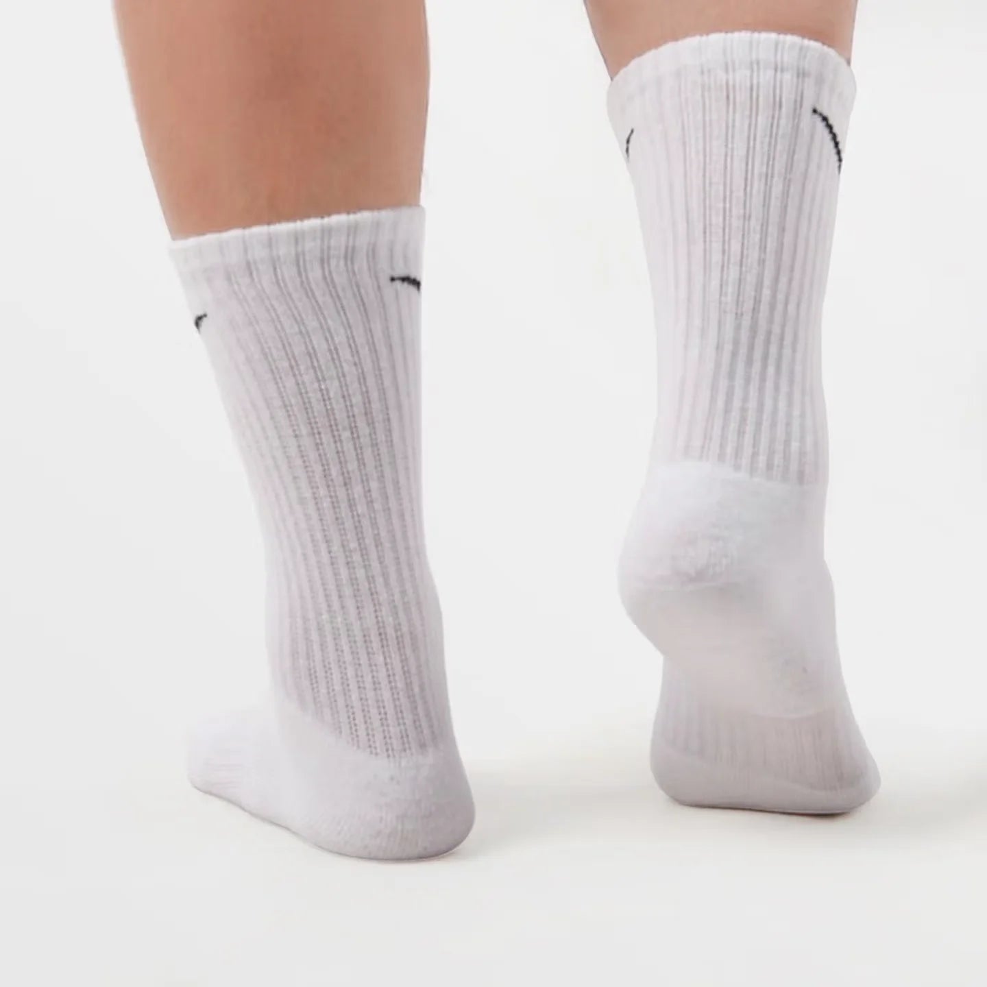 Nike Everyday Cushion Crew Logo Running Crew Socks Unisex Combo Pack White SX7664-100