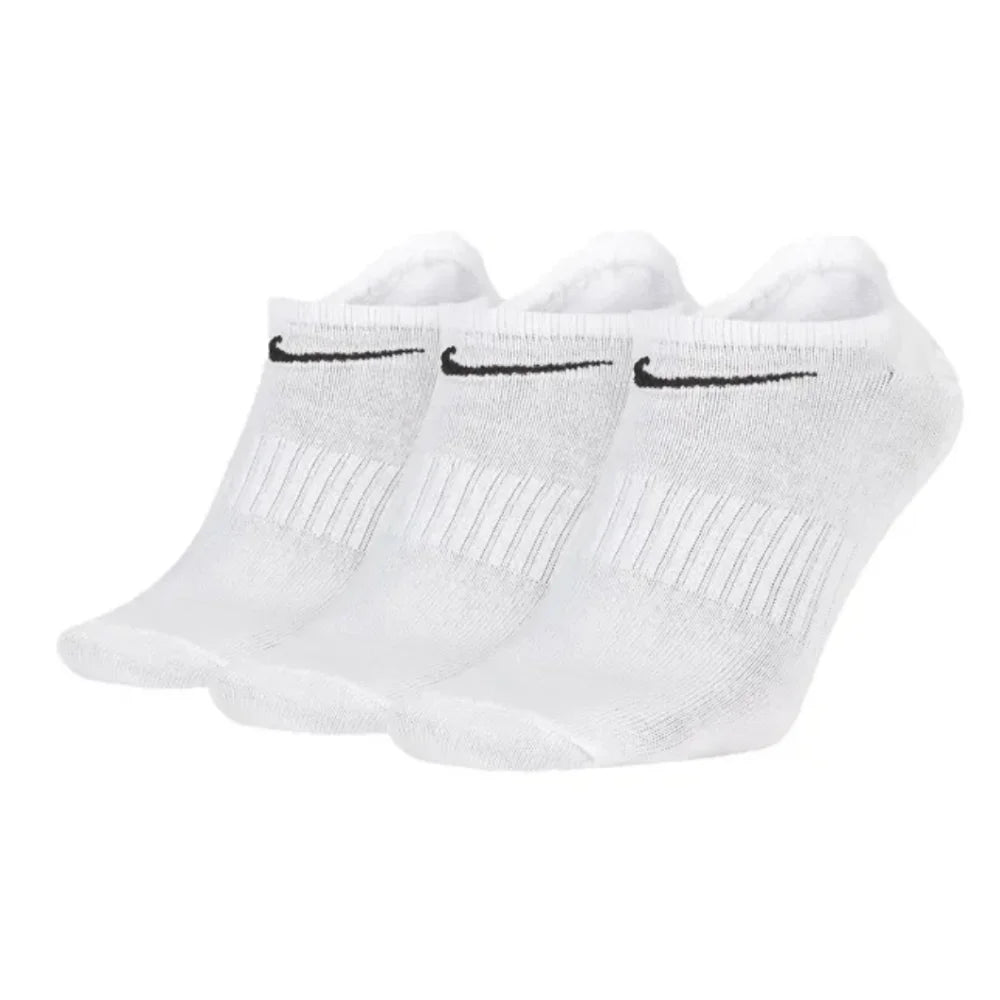 NIKE EVERYDAY CUSH CREW 3PR Basic Long-Distance Training Towel Socks Comfortable and Breathable Unisex High-Top Socks SX7664-100