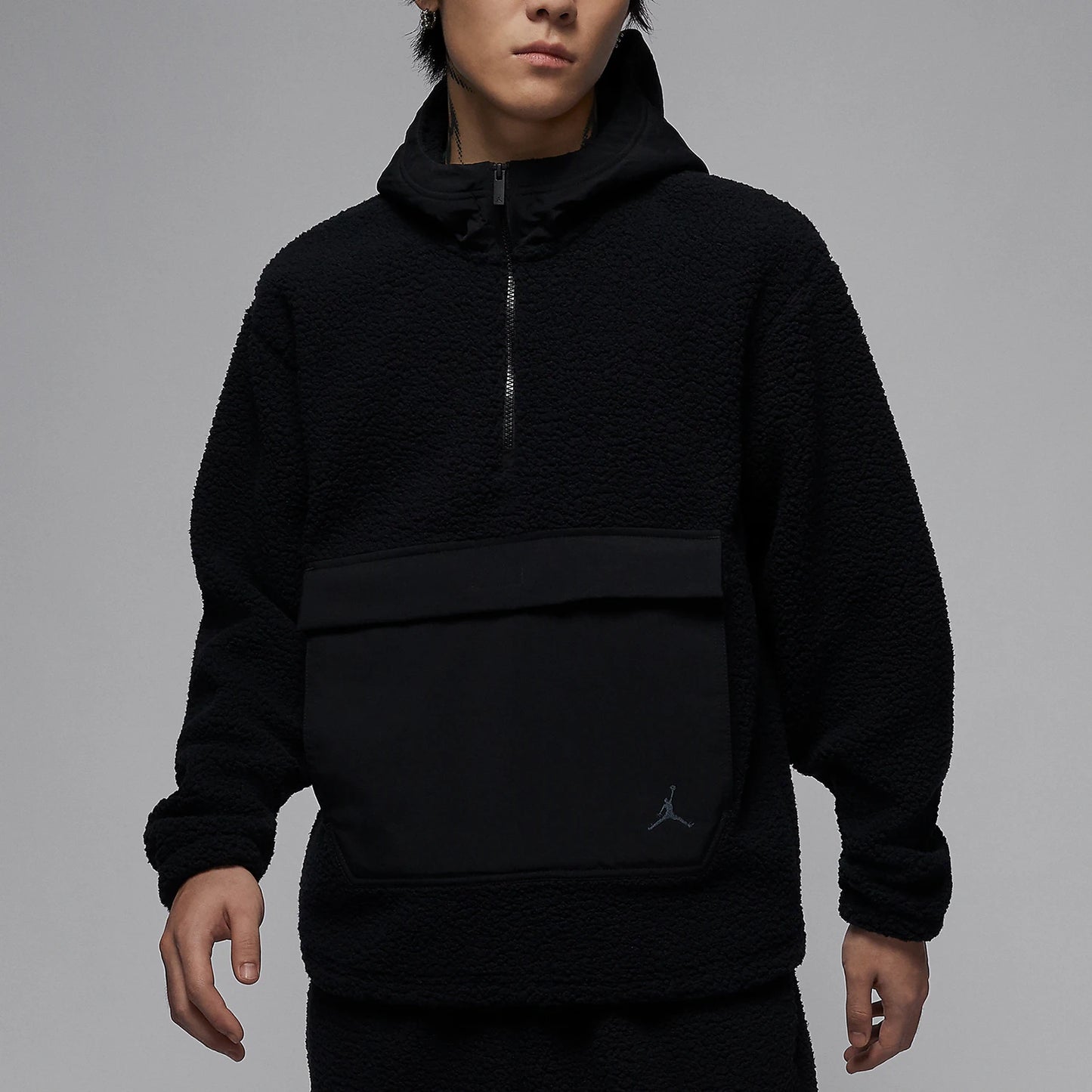 Nike Official Genuine JORDAN Men's Faux Shearling Fleece Hoodie FV7453-010
