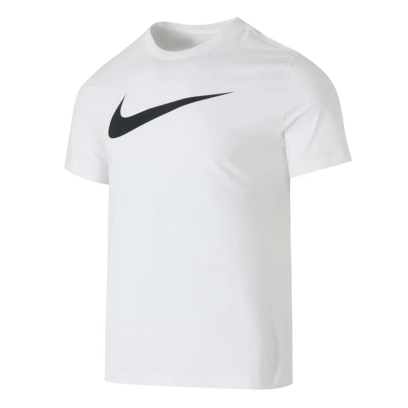 Nike Short-Sleeved Men's Tops for Fitness Training, Breathable and Comfortable Sportswear, Classic Large Logo Half-Sleeved T-Shirt