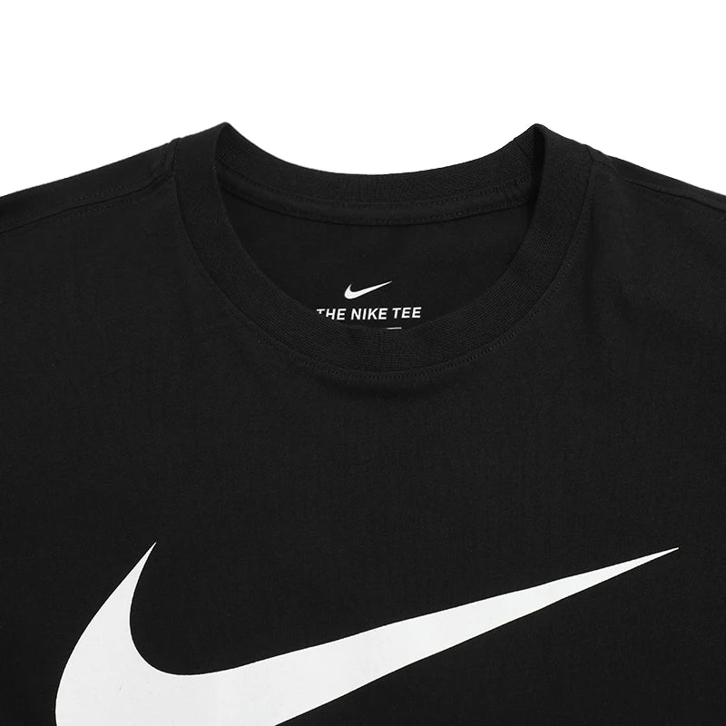 Nike Short-Sleeved Men's Tops for Fitness Training, Breathable and Comfortable Sportswear, Classic Large Logo Half-Sleeved T-Shirt