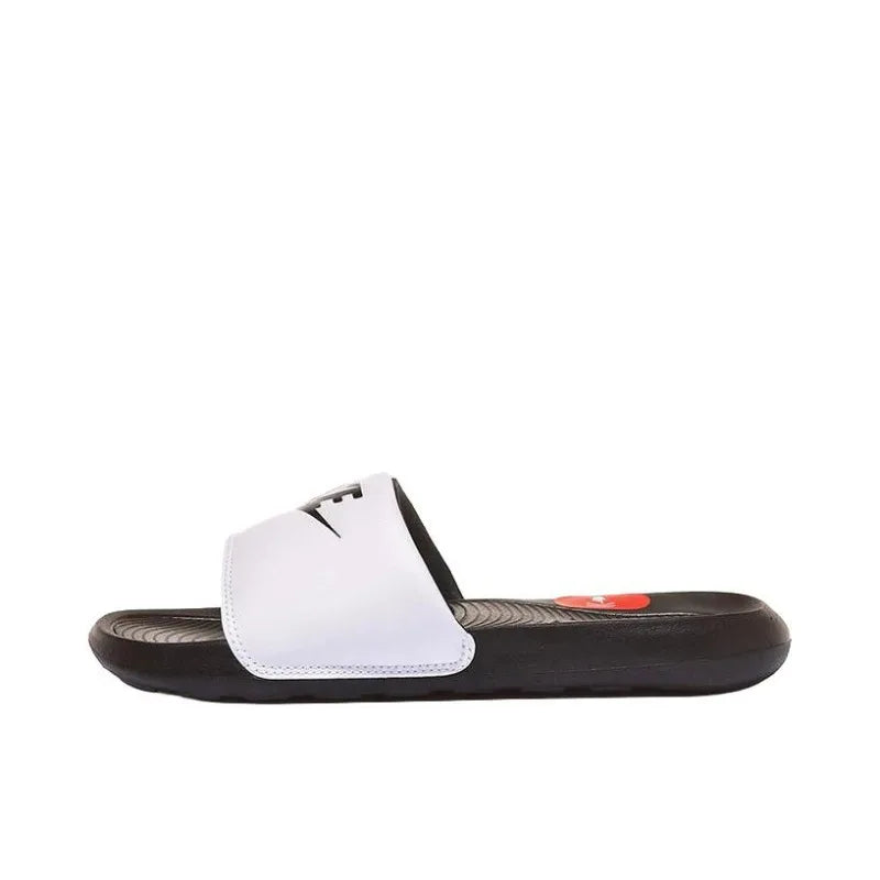 Nike Victori One White Black Fashion Soft Anti-Slip Breathable Cushioned Men Slides Slippers Sports Slides CN9675-005
