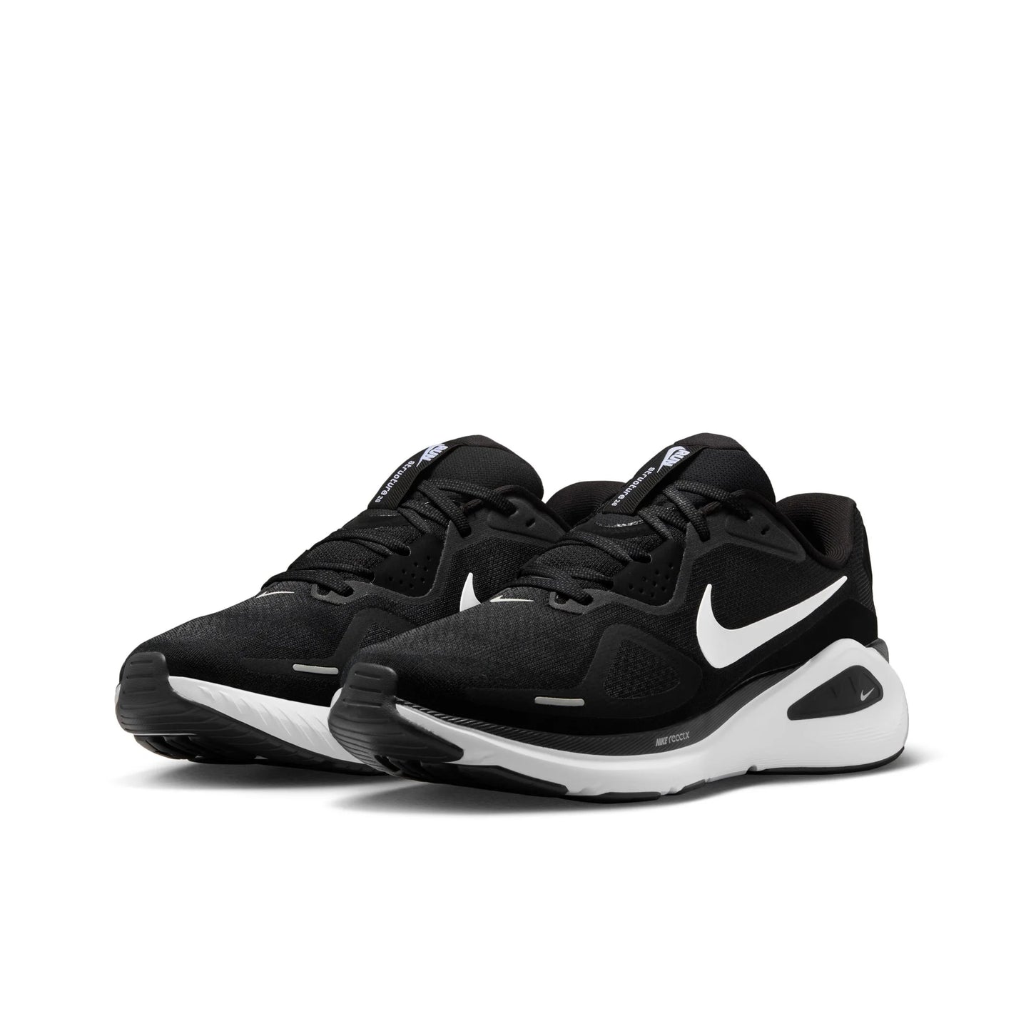 Nike Structure 26 Low top ReactX Foam Casual Long Distance Running Sprint Running Shoes Men's Black White HJ1102-002