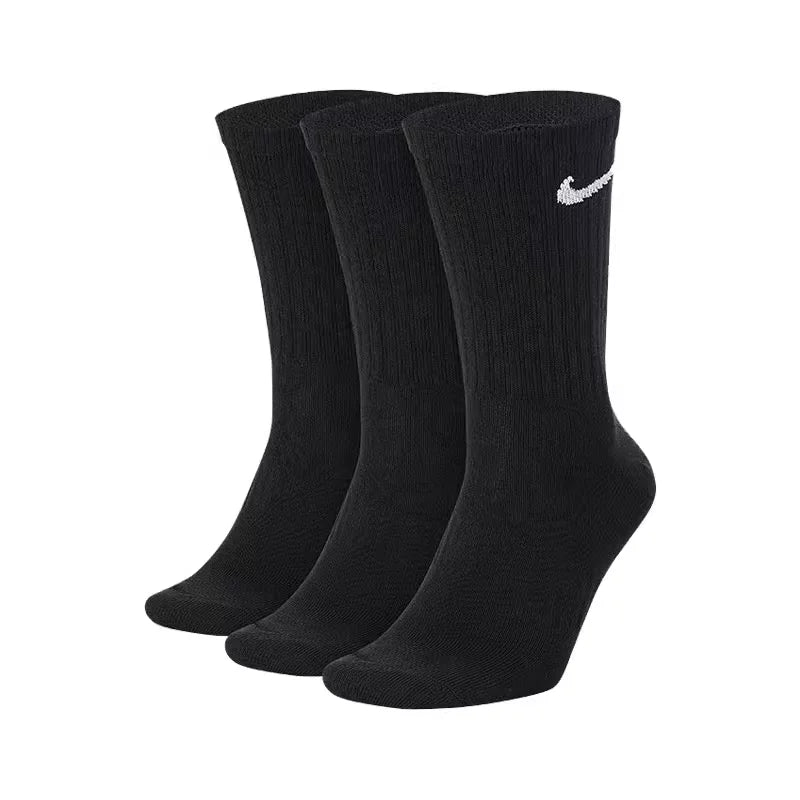 Nike Everyday Cushion Crew Logo Running Crew Socks Unisex Combo Pack White SX7664-100