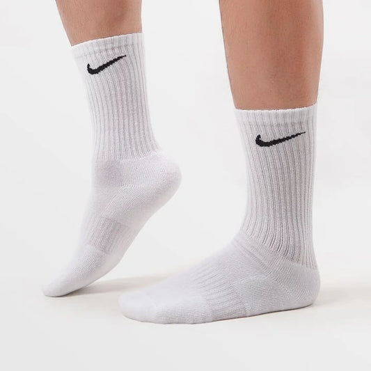 Nike Everyday Cushion Crew Logo Running Crew Socks Unisex Combo Pack White SX7664-100