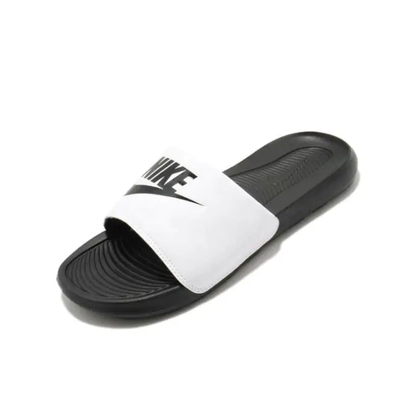 Nike Victori One White Black Fashion Soft Anti-Slip Breathable Cushioned Men Slides Slippers Sports Slides CN9675-005