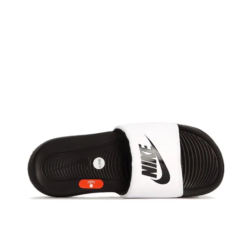Nike Victori One White Black Fashion Soft Anti-Slip Breathable Cushioned Men Slides Slippers Sports Slides CN9675-005