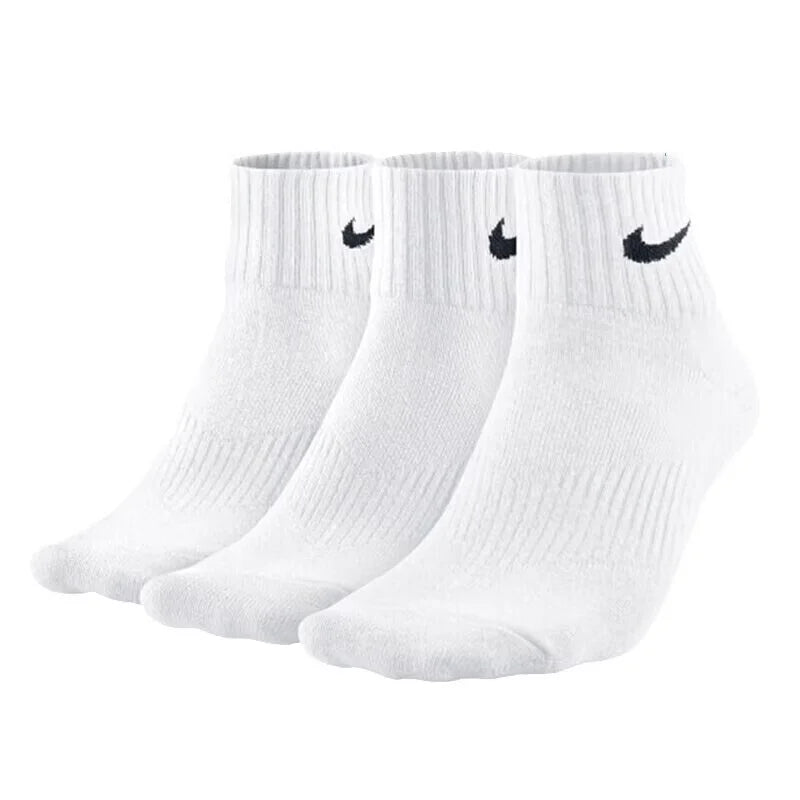 Nike Logo Athletic High-Top Socks Training Fitness Long Socks Men's Combo Pack (3-Pair Set) Black SX7676-010
