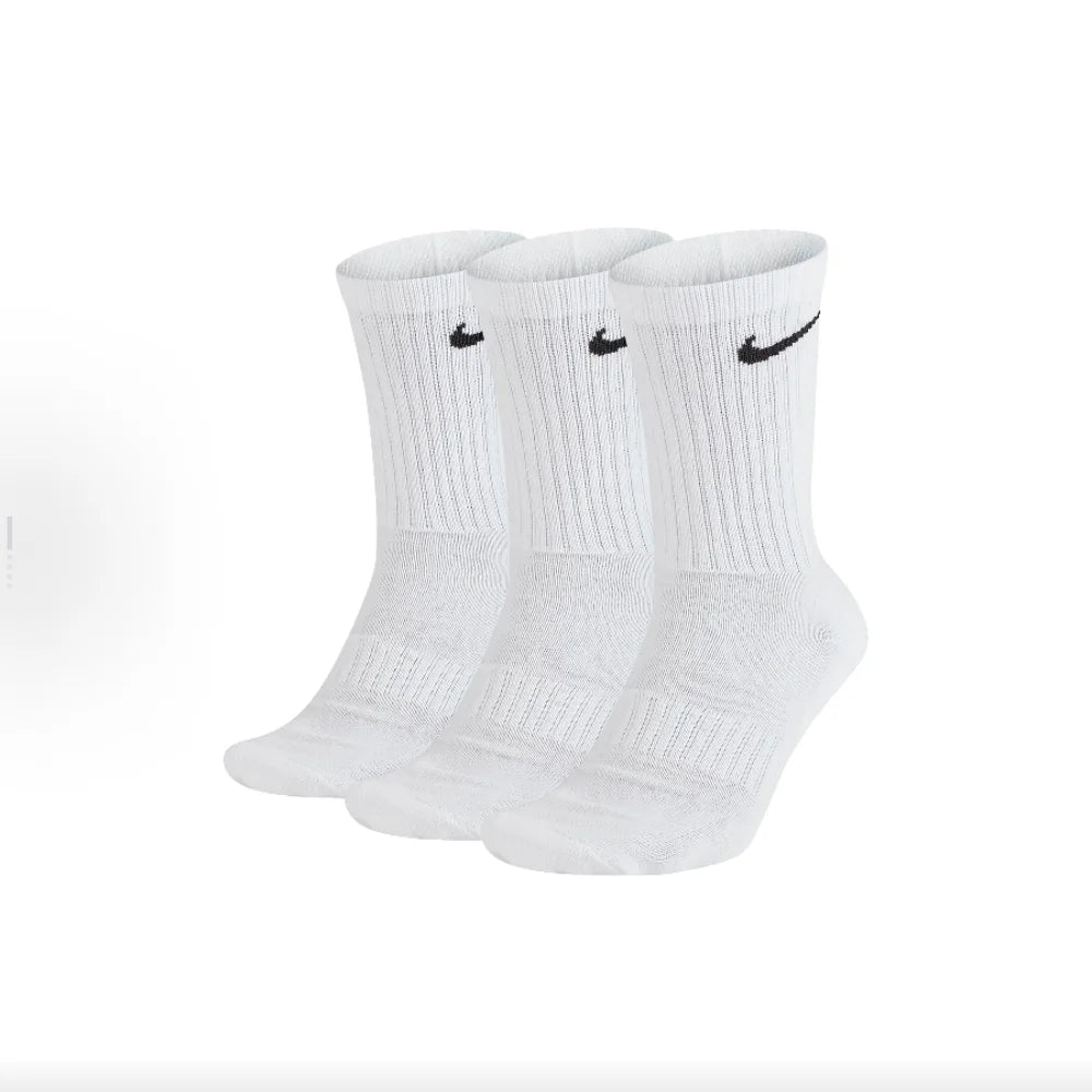 Nike Logo Athletic High-Top Socks Training Fitness Long Socks Men's Combo Pack (3-Pair Set) Black SX7676-010