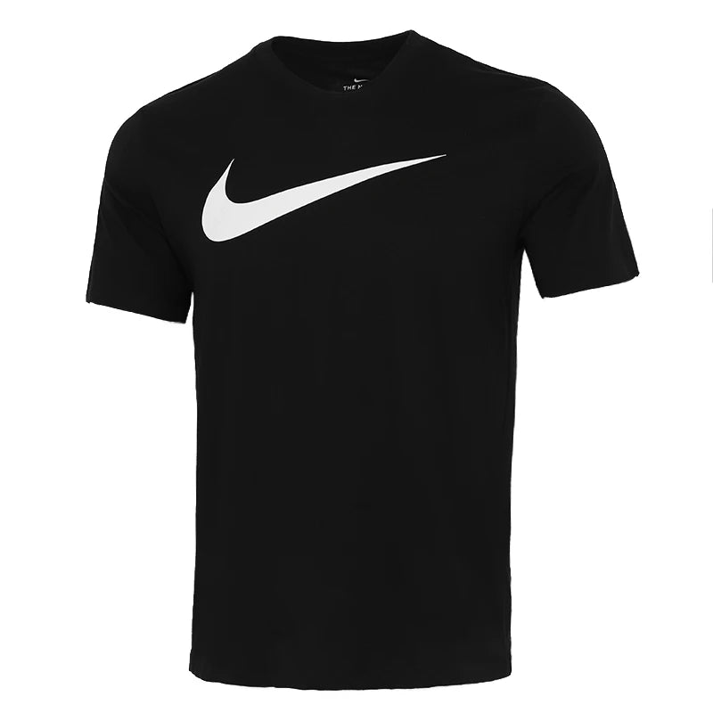 Nike Short-Sleeved Men's Tops for Fitness Training, Breathable and Comfortable Sportswear, Classic Large Logo Half-Sleeved T-Shirt