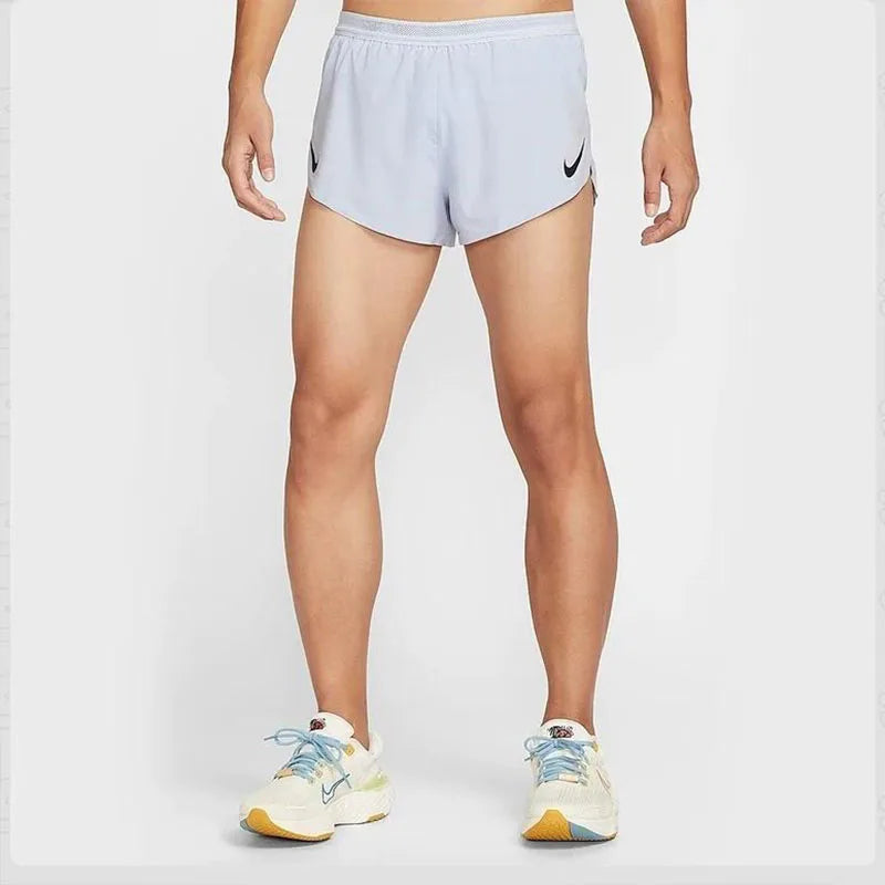 Nike Swoosh Aeroswift logo lace-up quick-dry lined casual sports shorts for men, football gray FN3350-085